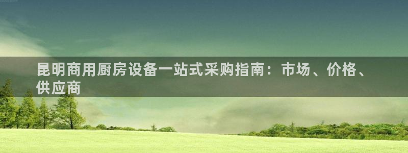 尊龙官网地址：昆明商用厨房设备一站式采购指南：市场、价格、
